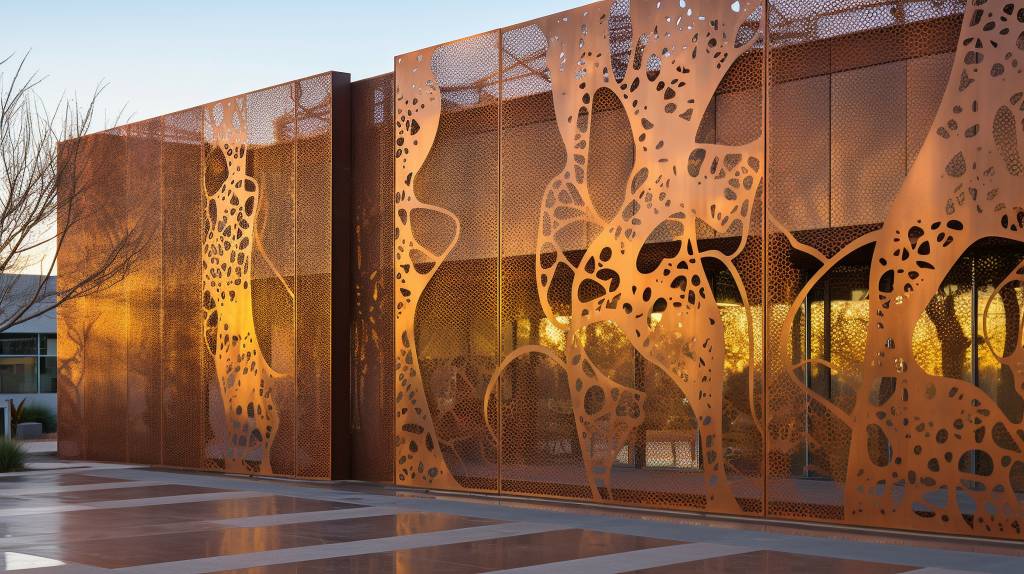 Aplikasi pagar laser cutting dekoratif pada rumah modern