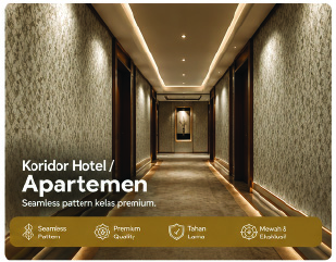 Wallpaper dinding eksklusif untuk koridor hotel