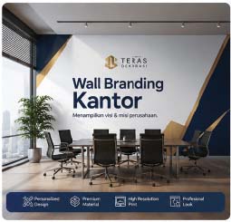 Wallpaper custom untuk wall branding kantor